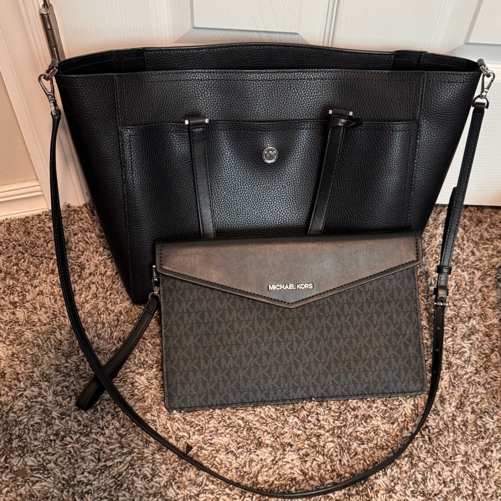 Michael Kors 3-in1 with silver hardware.